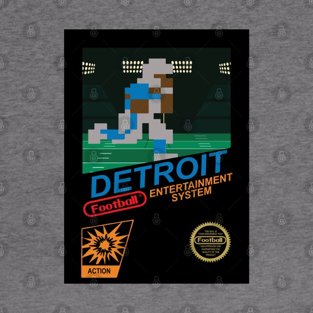 Detroit Football Team - NES Football 8-bit Design by mymainmandeebo